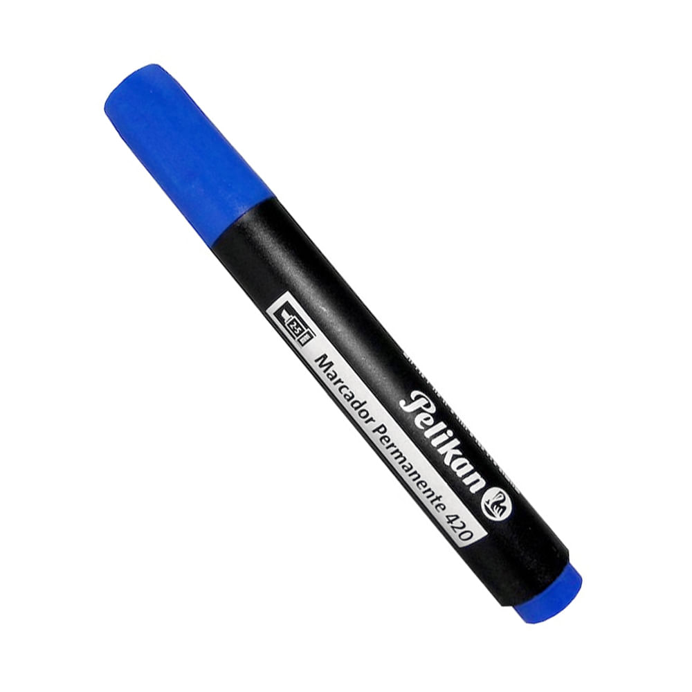 Marcador Permanente Pelikan 420 Azul - polipapel