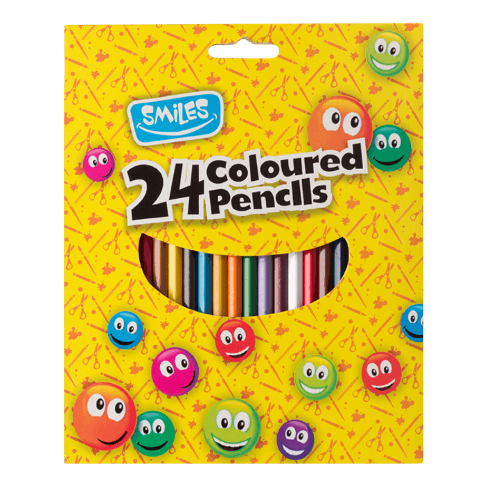 Lápices de Colores Smiles 24 Piezas - polipapel