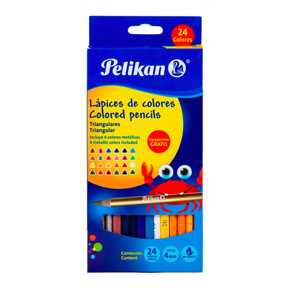Lápices de Colores Pelikan 24 Piezas - polipapel