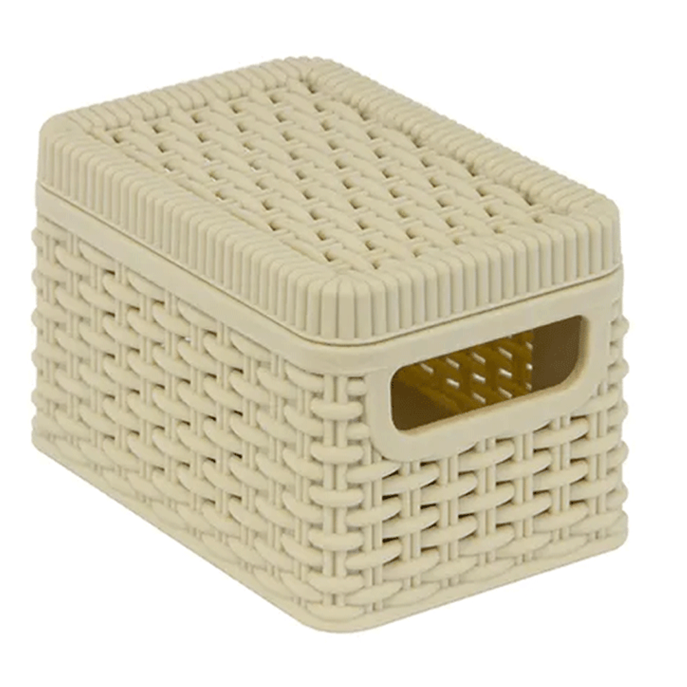 Canasta Ratán Beige - polipapel