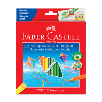 Lápices de colores Faber-Castell Ecolapiz estuche x 36 + sacapuntas