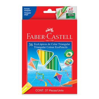 Lápices de Colores Faber Castell Metálicos Triangular 10 Colores - polipapel