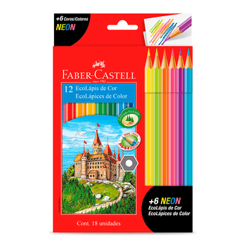 Lápiz de color, Faber-Castell, EcoPencil Supersuave, 50 colores : Productos  de Oficina 