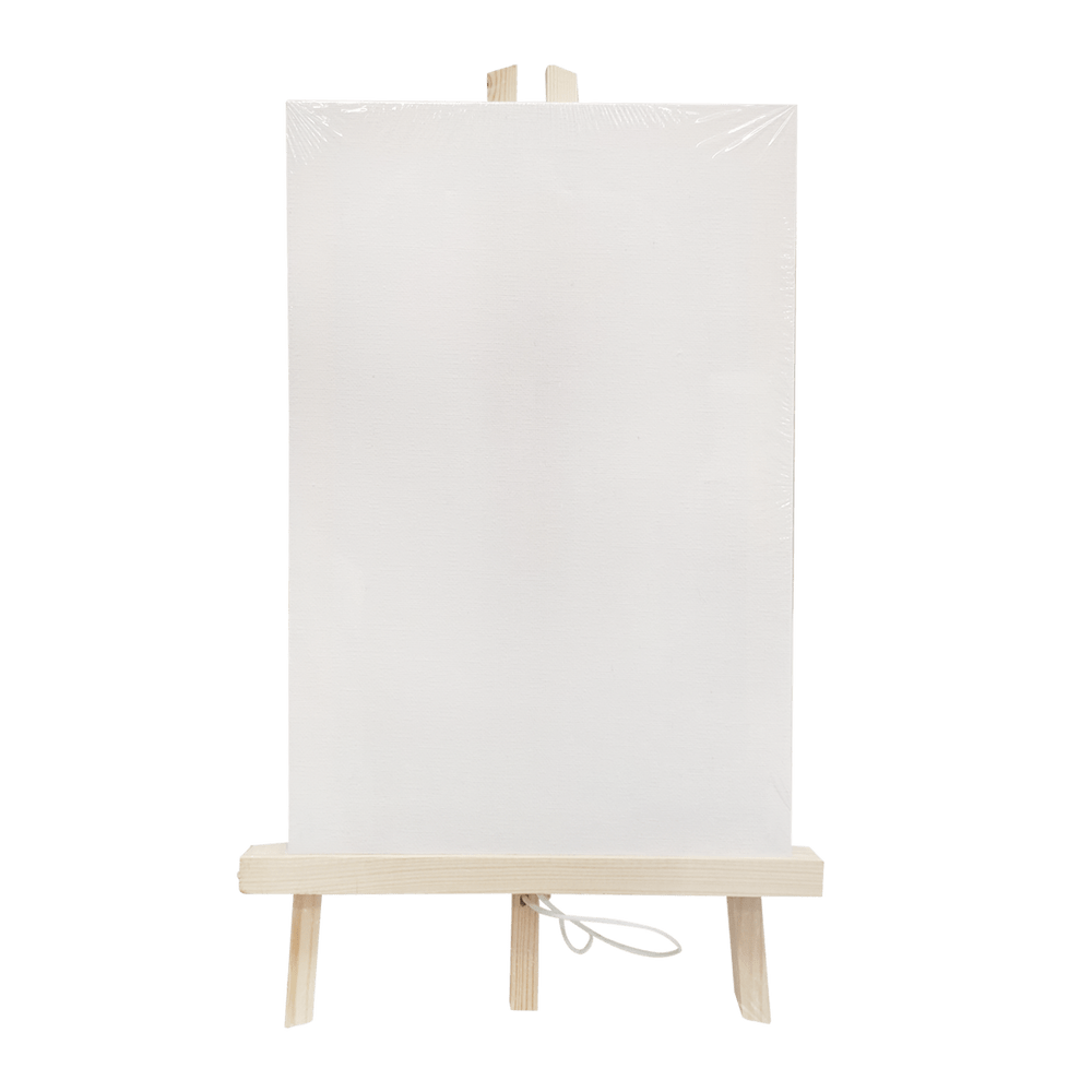 Lienzo Blanco 20x30 cm + Caballete - polipapel