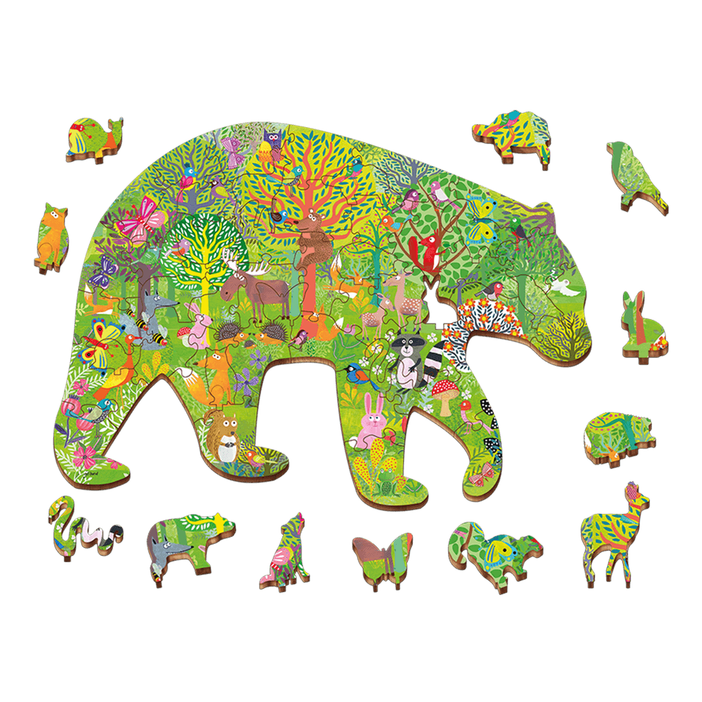 Ludattica Holzpuzzle 'Wald' – Schönes Holz-Puzzle Für Kinder & Puzzlefans