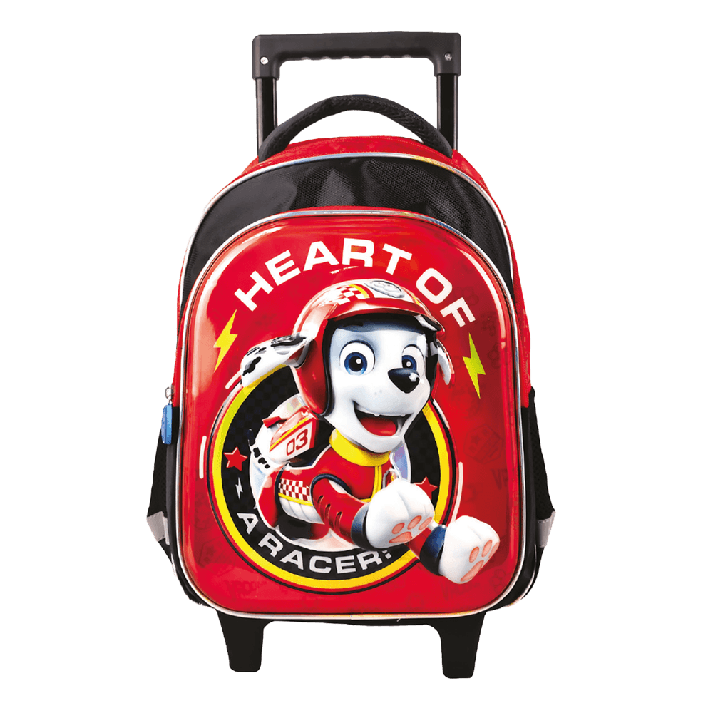 Mochila 13 Pulg Paw Patrol con Ruedas Roja Negra polipapel
